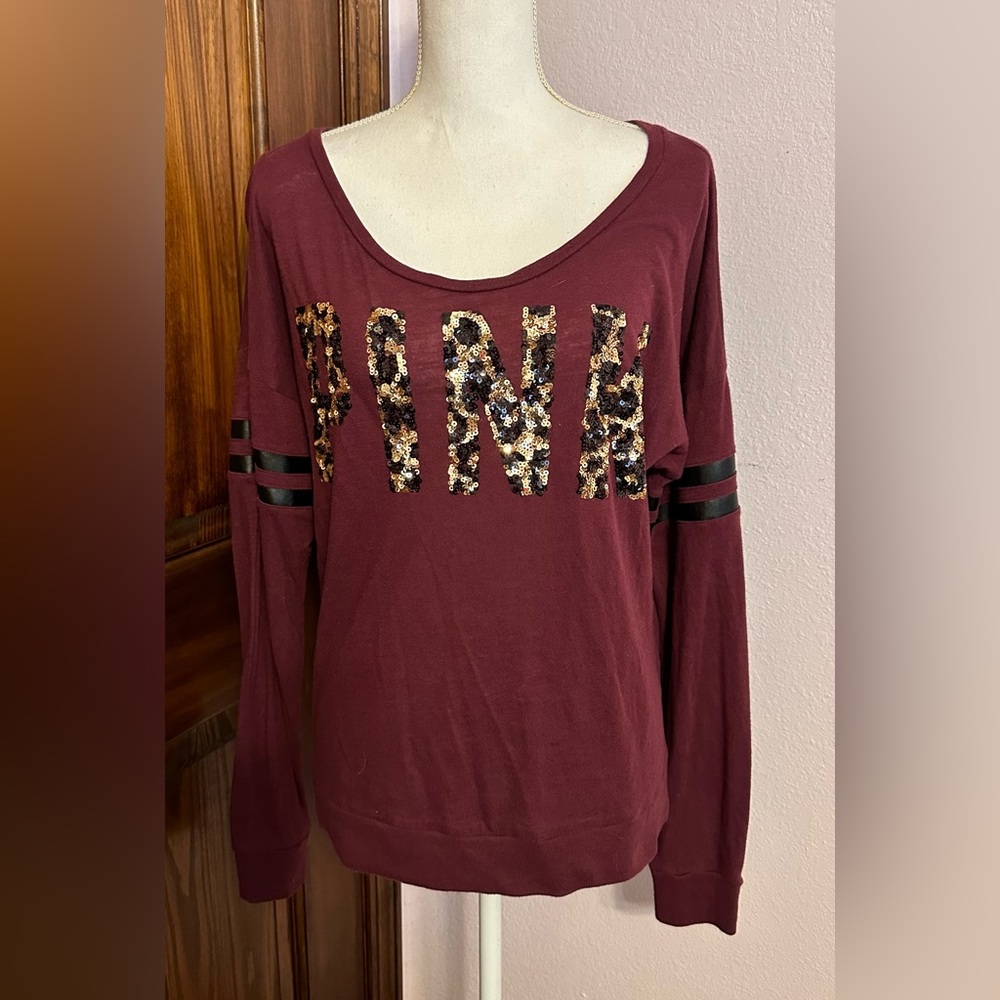 Pink/Victoria Secret Sequin Top L